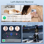 Air-Tags-2 Pack, Smart Air Tracker Tag, Bluetooth Tracker for Apple Find My (iOS Only), Waterproof Key Finder Tracking Device for Kids Keys Luggage Bags Wallets Pets and More - Black&White