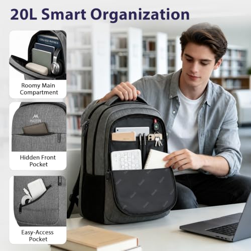 Laptop Backpack 15.6 Inch (Grey / 15.6 Inch)