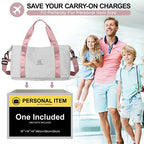 GreyPink Travel Duffel Gym Tote Bag (A97-greypink-expandable / X-large)