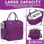 Purple Lunch Box for Women Insulated Lunch Bag Fits Bento Boxes (Large / A13: Violet)