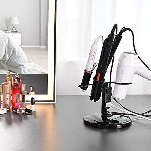 BYOOTIQUE 5 Hole Tabletop Blow Dryer Hair Iron Holder with 3 Outlets Salon (1 Count (Pack of 1))