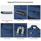 Expandable Luggage Bags for Travel Collapsible Suitcase with Wheels (Blue)