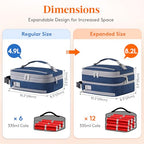 Insulated Lunch Box for Men (Gray&Blue / 8.2L)
