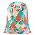 Canvas Laundry Bag with Handles & Drawstring 30"Wx35"H (Pink Flamingo L+ / L+ 30"Wx 35"H┃1 Pack)