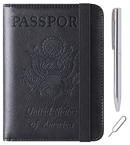 Passport Holder for Travel (116#Black)