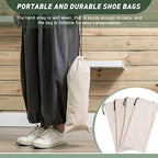 12 Pcs 8 x 17 in Single Shoe Bags for Travel with Drawstring