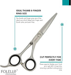 Right-Handed Hair Cutting Scissors – Stainless Steel Barber Shears with Ball Bearing Adjustment Screw – Grooming Tool for Men and Women