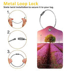 2 Pack Luggage Tags for Suitcases (Stunning Lavender Field)