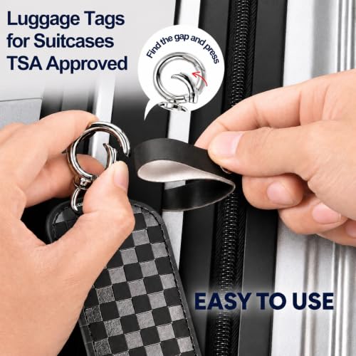 Luggage Tags for Suitcases Travel Accessories (Black)