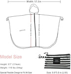 Rain Poncho Jacket Coat Hooded Zipper Style - Image 4