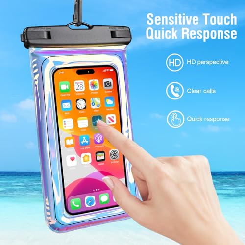 IP68 Waterproof Phone Pouch Floating (Purple / Up to 7")
