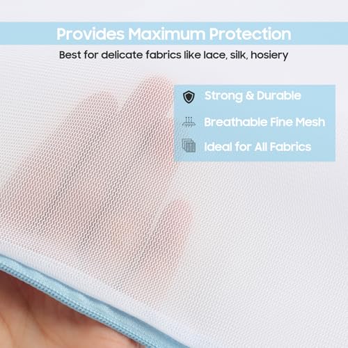 4 Pack Large Fine Mesh Laundry Bags for Delicates
