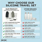Leak Proof Travel Bottles (3oz 10pc - Gray/White/Black)