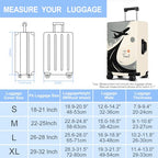 Grey Luggage Cover Washable Suitcase Protector Anti (Grey / M(fits 24-26Inch suitcase))