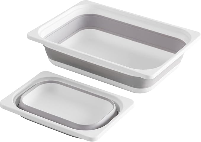 Beright 2 Pack Storage Bins, Collapsible Wash Basin Folding Dish Tub Sink by Beright