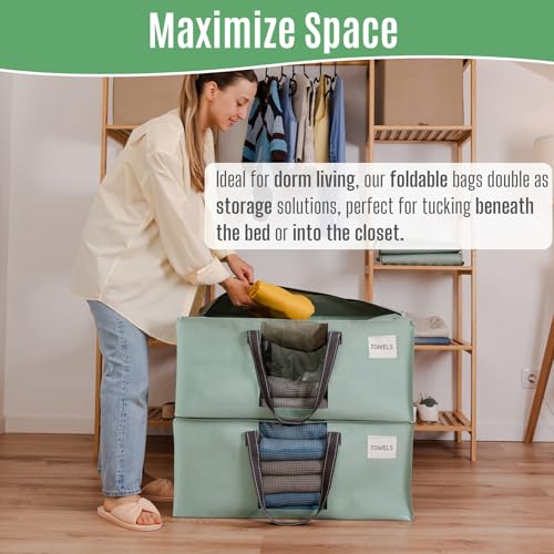 Heavy Duty Moving Bags (Shiny Light Green / 6 Pack)