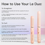 L'ANGE HAIR Le Duo Grande 360° Airflow 2 in 1 Straightener and Curler | 1 Inch Curling Wand & Titanium Flat Iron with 5.3" Plates | Hair Straightener & Curler for Long Hair (Blush)