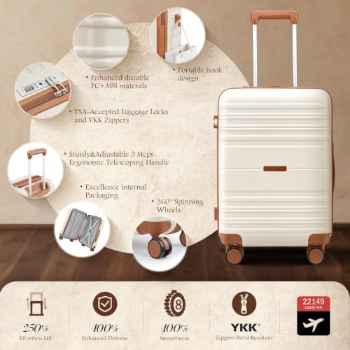Luggage Sets with Spinner Wheels (Dark Green / 6 piece sets（14/20/24/28/DB/TB）)