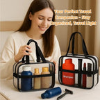 2PCS Small TSA Approved Clear Travel Toiletry Bags for Men Women (2PCS Small)