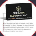 5 Pack RFID Blocking Card for Credit Debit ID Card (Black)