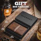 Trifold Card Wallet for Men RFID Blocking with Pop Up Credit Card Holder (Brown)