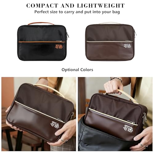 Electronics Accessories Organizer Bag (Classic-two Layers-brown)