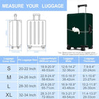 Luggage Cover Washable Suitcase Protector Anti (White cat / S(fits 20-22inch suitcase))