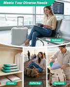 Compression Packing Cubes for Travel (Set of 10 / Green Turquoise)
