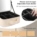 Makeup Bag with Led Mirror, Travel Makeup Organizer with 3 Color Setting & 10X - Image 5