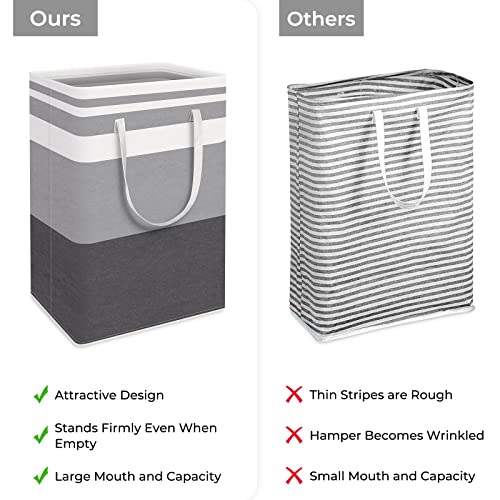 2 Pack Laundry Baskets (75L / Grey+Pink)