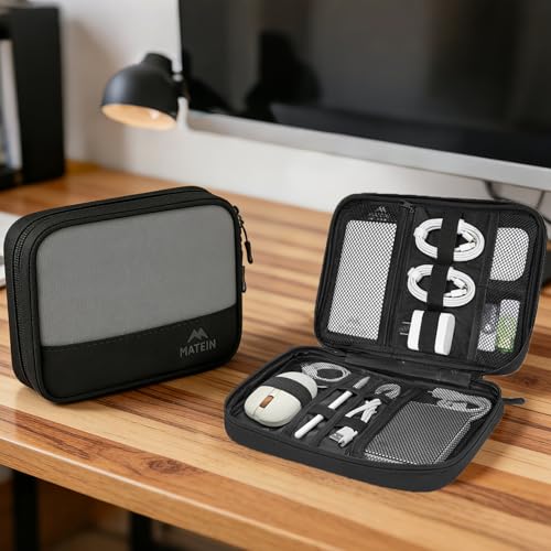 Travel Electronics Organizer Case 2 Pack (Black / Large)