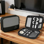 Travel Electronics Organizer Case 2 Pack (Black / Large)