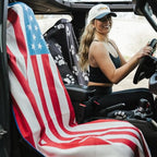 Athletic Running Towel (American Flag W/ Snaps)