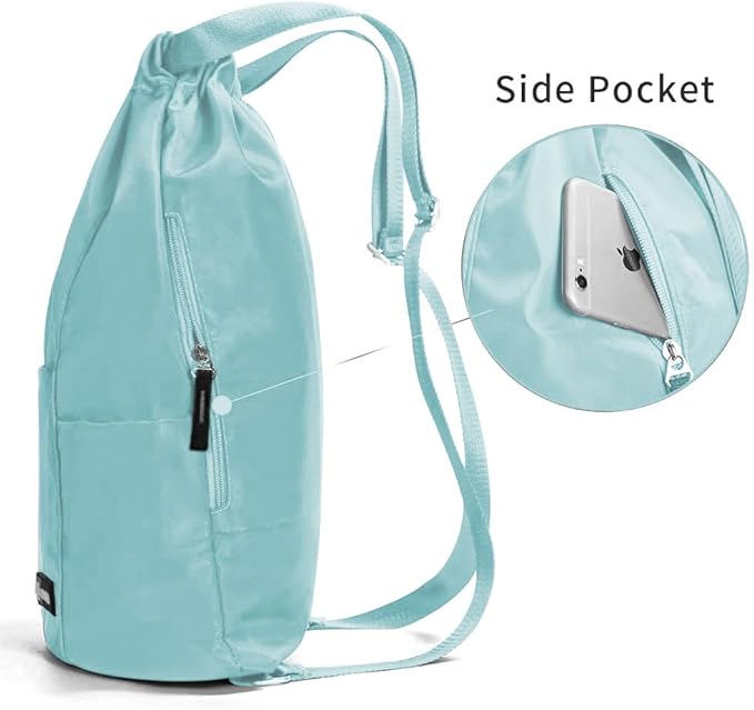 ZOORON Waterproof Drawstring Gym Backpack Bag - Image 3