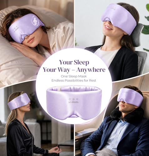 3D Silk Bluetooth Sleep Mask (Dark Purple)