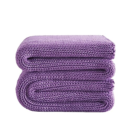 Knitted Weighted Blanket (31-grayish Purple / 48" x 72" | 12lbs)