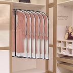 Garment Bags for Hanging Clothes (24'' x 48''/6 Pack / Black-Translucent)
