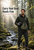 Camera Bag Sling Backpack Camera Case Waterproof with Rain Cover Tripod Holder (Green / Small)