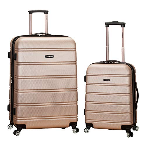 Melbourne Hardside 2 Piece Expandable Spinner Wheel Luggage Set (Champagne / 2 Piece (20"/28"))