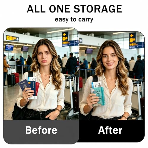 RFID Blocking Passport Holder for Travel (Map)