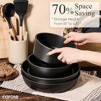 31pcs Pots and Pans Set Non Stick (Black / 31 Piece)