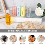 Travel Bottles for Toiletries 6 PCS 3.4oz Plastic Bottles Clear (Clear)