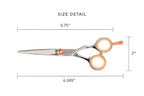 Cricket Centrix Roc-It Dog R 575 5.75” Professional Stylist Barber Hair Shears for Cutting - Precision Cast Convex Blade Hair Scissors, Offset Grip - Ideal for Hair Salon Use