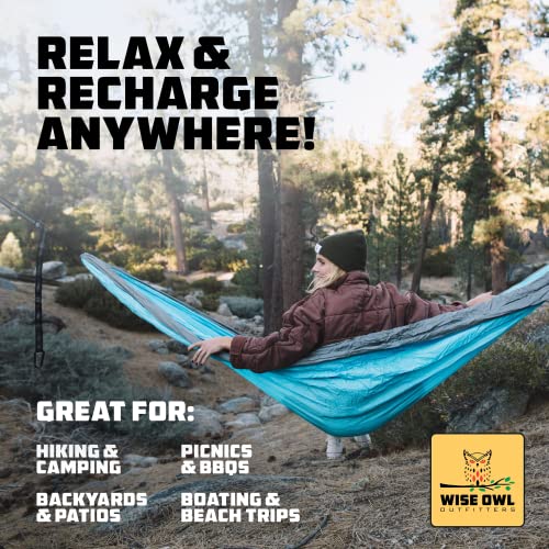 Camping Hammock (Navy & Light Blue / Single)
