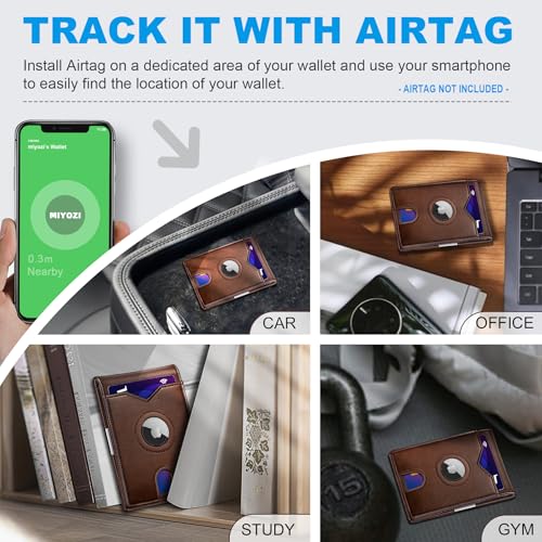 Airtag Wallet for Men (Brown134)