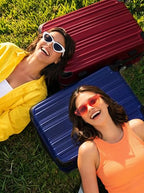 Luggage Lightweight and Durable Hardshell (wine wind new / M(24in))