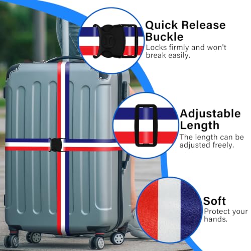 Luggage Straps for Suitcases (Red Flag)