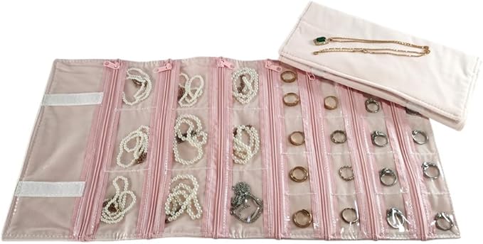 Travel Jewelry Roll Bag Portable Organizer Pouch - Image 5