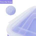 Purple Collapsible Sandwich Container, Silicone Lunch Container Bento Box - Image 8