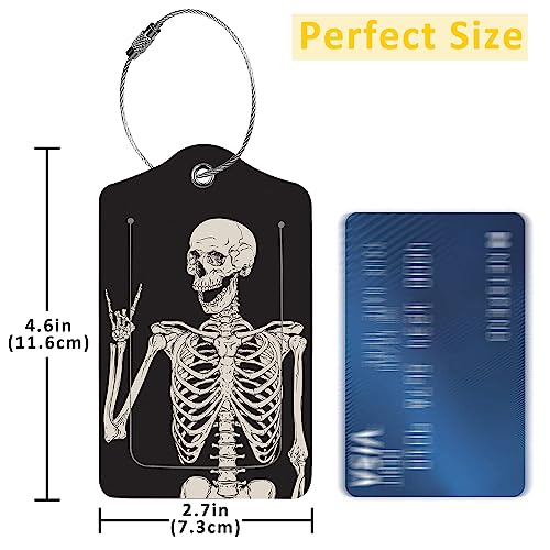 2 Pack Luggage Tag for Suitcase (Human Skeleton)